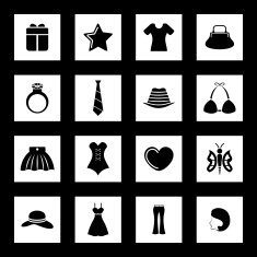 Fashion and accessories icon set N28
