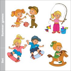 Set - kid summer games