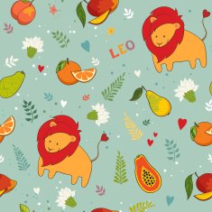 Seamless pattern cute fish vector illustration