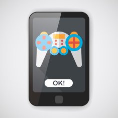 Handheld game flat icon with long shadow eps 10 N5