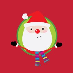 Greeting card with cute Santa Design