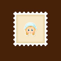 American Pilgrim children stamp Thanksgiving day N6