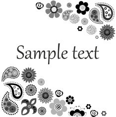 flowers template black