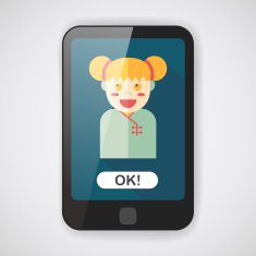 Chinese New Year girl flat icon with long shadow eps10 N6