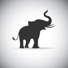 silhouette elephants N2