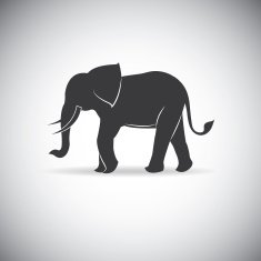 silhouette elephants N3