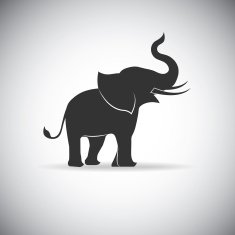 silhouette elephants N4