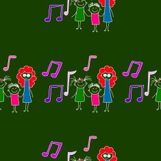 Colorful seamless pattern on blackboard