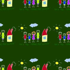 Colorful seamless pattern on blackboard N4
