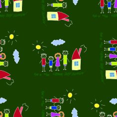 Colorful seamless pattern on blackboard N9