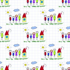 Seamless colorful vector pattern N9