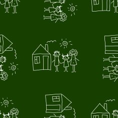Blackboard School Seamless vector pattern N3