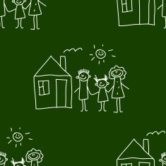 Blackboard School Seamless vector pattern N4