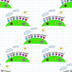 Seamless colorful vector pattern N48