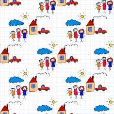 Seamless colorful vector pattern N61