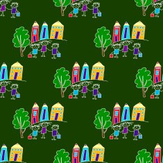 Colorful seamless pattern on blackboard N28