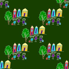 Colorful seamless pattern on blackboard N30