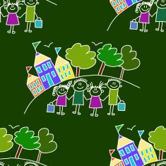 Colorful seamless pattern on blackboard N33