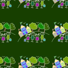 Colorful seamless pattern on blackboard N34