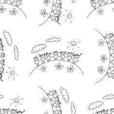 Seamless colorful vector pattern N107