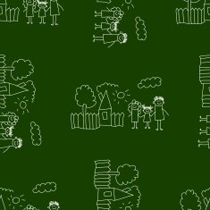 Blackboard School Seamless vector pattern N17