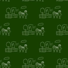 Blackboard School Seamless vector pattern N19