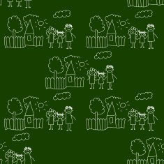 Blackboard School Seamless vector pattern N21