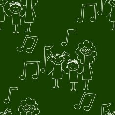 Blackboard School Seamless vector pattern N24