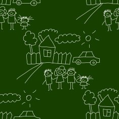 Blackboard School Seamless vector pattern N27
