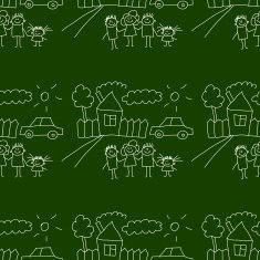 Blackboard School Seamless vector pattern N28