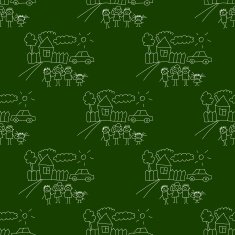 Blackboard School Seamless vector pattern N29