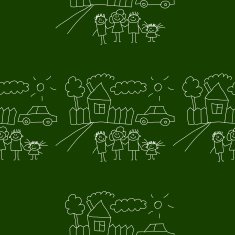 Blackboard School Seamless vector pattern N32
