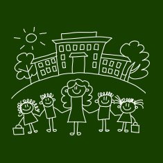 Blackboard School Seamless vector pattern N34
