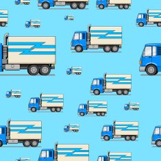 Seamless pattern truck vector illustration