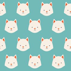 Cute animals vector pattern illustrations on colored background N2