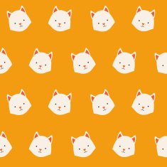 Cute animals vector pattern illustrations on colored background N3