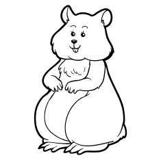 Coloring book for children hamster