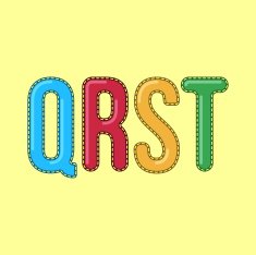 Q R S T - Candy Colorful Editable Vector Alphabet