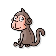 animal monkey doodle N2