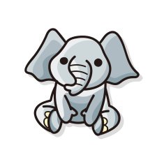 animal elephant doodle