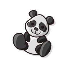 animal panda doodle