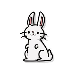 animal rabbit doodle N2