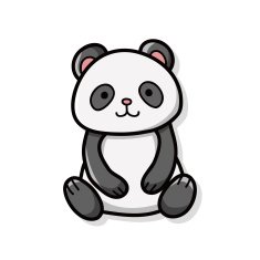animal panda doodle N2