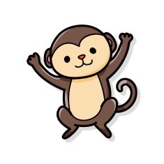 animal monkey doodle N4
