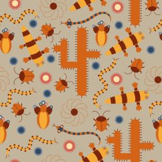 Seamless Pattern Background on Desert Theme