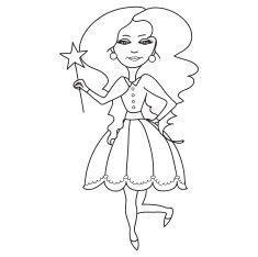 Fairy - coloring page for kids