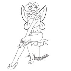 Fairy - coloring page for kids N13