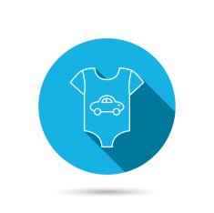 Newborn clothes icon Baby shirt wear sign N8