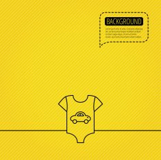 Newborn clothes icon Baby shirt wear sign N9