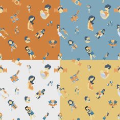 Mothers Day Seamless Pattern N12